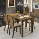 Conjunto Sala de Jantar Rosie Madesa Mesa Tampo de Madeira com 4 Cadeiras Conjunto Sala de Jantar Rosie Madesa Mesa Tampo de Madeira com 4 Cadeiras