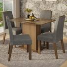 Conjunto Sala de Jantar Tampo de Vidro 4 Cadeiras Jasmin Madesa