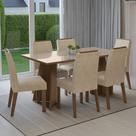 Conjunto Sala de Jantar Tampo de Vidro 6 Cadeiras Madrid Madesa