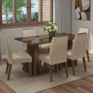 Conjunto Sala de Jantar Tampo de Vidro 6 Cadeiras Sintra Madesa