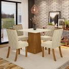Conjunto Sala de Jantar Tampo MDF Canto Reto 90 Cm 04 Cadeiras Kalyna Henn Conjunto Sala de Jantar Tampo MDF Canto Reto 90 Cm 04 Cadeiras Kalyna Henn