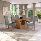 Conjunto Sala De Jantar Verbana Kappesberg 6 Cadeiras Veludo Titanio Conjunto Sala De Jantar Verbana Kappesberg 6 Cadeiras Veludo Titanio