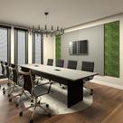 Conjunto Sala de Reunião Mesa 3,20m Painel p/ TV CS Pr F5 Conjunto Sala de Reunião Mesa 3,20m Painel p/ TV CS Pr F5