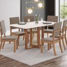 Conjunto Sala Jantar Canto Reto 6 Cadeiras Kelly Espresso Móveis