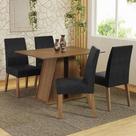 Conjunto Sala Jantar Mesa Madeira 4 Cadeiras Agnes Conjunto Sala Jantar Mesa Madeira 4 Cadeiras Agnes