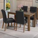 Conjunto Sala Jantar Mesa Vidro 4 Cadeiras Oxford