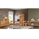 Conjunto Sala Jantar Nature: Cristaleira, Aparador, Buffet, Mesa, Banco e Cadeiras Madeira Pinus Rústico Claro