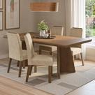 Conjunto Sala Jantar Tampo Madeira 4 Cadeiras Arles Madesa