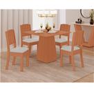 Conjunto Sala Star com 4 Cadeiras em MDF Tuboarte Conjunto Sala Star com 4 Cadeiras em MDF Tuboarte