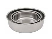 Conjunto Saladeiras Redondas em Aço Inox 3 Unidades