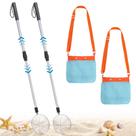 Conjunto Sand Sifter Biggun, pacote com 2 bolsas Seashell ajustáveis Conjunto Sand Sifter Biggun, pacote com 2 bolsas Seashell ajustáveis