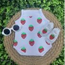 Conjunto Sandália Com Body Alcinha Fruta Bebe Menina Roupa Verão Estampado Mesversário