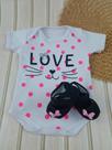 Conjunto Sandália Com Body Desenho Bebe Menina Roupa Verão Estampado Mesversário