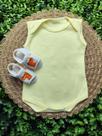 Conjunto Sandalia Com Body Liso Regata Bebe Menino Roupa Verão Estampado Enfeite Sortidos