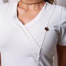 Conjunto Scrub Pijama Cirúrgico Verona Off White Toque Geladinho Poliamida Tamanho:MCor:Off White