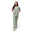 Conjunto Scrub Pijama Cirúrgico Verona Pistache Toque geladinho Poliamida Elastano Tamanho:GCor:Verde Pistache