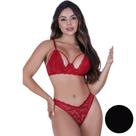 Conjunto Sedução de renda Sutiã sem Bojo e Calcinha Biquíni Conjunto Sedução de renda Sutiã sem Bojo e Calcinha Biquíni