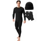 Conjunto Segunda Pele Térmico Flanelado + Gorro + Luva Adulto Masculino Feminino