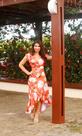 Conjunto Sereia Estampa Floral Assimétrico Moda Evangelica