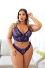Conjunto serenity cropped rendado plus size