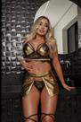 Conjunto Sexy Dourado Rainha Cleópatra