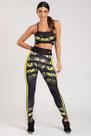 Conjunto Shape Press Preta com Amarelo Neon