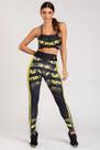 Conjunto Shape Press Preta com Amarelo Neon