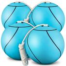 Conjunto Shappy Tetherball de 4 bolas de borracha azul celeste de 21 cm