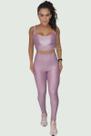 Conjunto Shine Top Embutido Alça Grossa e Calça Canelado Wonder Malva Conjunto Shine Top Embutido Alça Grossa e Calça Canelado Wonder Malva