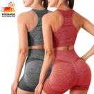 Conjunto Short com Top bojo 2pçs Academia Fitness Feminino