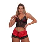 Conjunto Short Doll Baby Doll Bourbon Renda