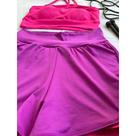 Conjunto Short duplo Top com bojo removível Malha Suplex, Moda Fitness Para Academia -