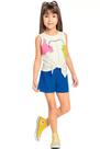 Conjunto Short E Blusa Com Nó Kely Kety Cor:Off WhiteTamanho:8