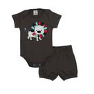 Conjunto Short e Body de Leão com Gola Americana - DLook