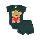 Conjunto Short e Body de Urso com Gola Americana - DLook