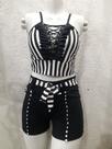 Conjunto short e croped listrado Conjunto short e croped listrado