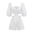 conjunto short e cropped branco m conjunto short e cropped branco m