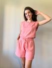 Conjunto short e regata super tendência. Rosa. M