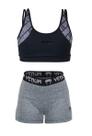 Conjunto Short Elegant Grey e Top Logomania Venum Fight Academia Cross