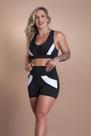 Conjunto Short Fitness Com Bolso Cintura Alta E Top Nadador Tela Frontal Academia Treino F7 NEW STYLE