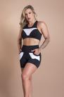 Conjunto Short Fitness Feminino Treino Cintura Alta Bolso E Top Tela Academia F7 NEW STYLE