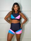 Conjunto short Joá - Preto c/ azul