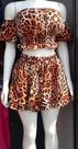 Conjunto short saia animal print
