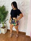 Conjunto short saia e cropped Conjunto short saia e cropped