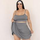 Conjunto short saia e top zumba do slim ao plus size M ao G3 dança academia treino 2026 Conjunto short saia e top zumba do slim ao plus size M ao G3 dança academia treino 2026