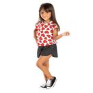 Conjunto Short Tenista e Blusa Corações - Patota Toda