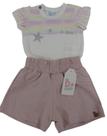 Conjunto Shorts + Body Luxo Bebê Menina D+ Baby Verão 60201