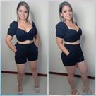 conjunto shorts e croped