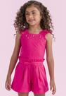 Conjunto Shorts Festa Menina Pink Petit Cherie