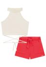 Conjunto Shorts Regata Off White Infantil Lilimoon